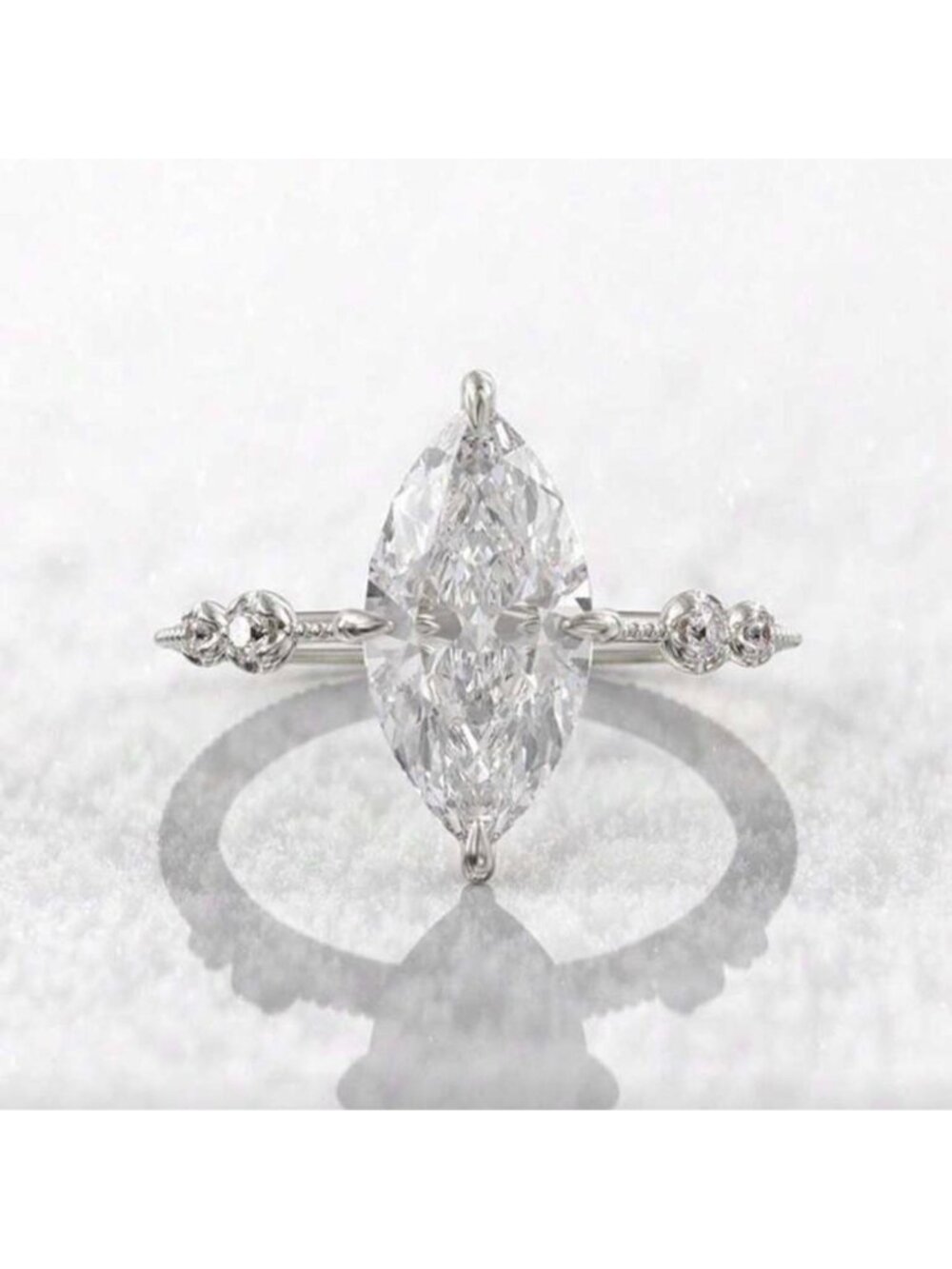 New silver plated cz ring
